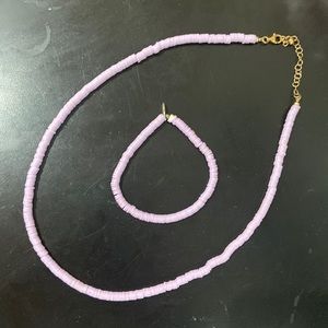 Lavender adjustable necklace and bracelet set Rachel Lynn by Corri Lynn